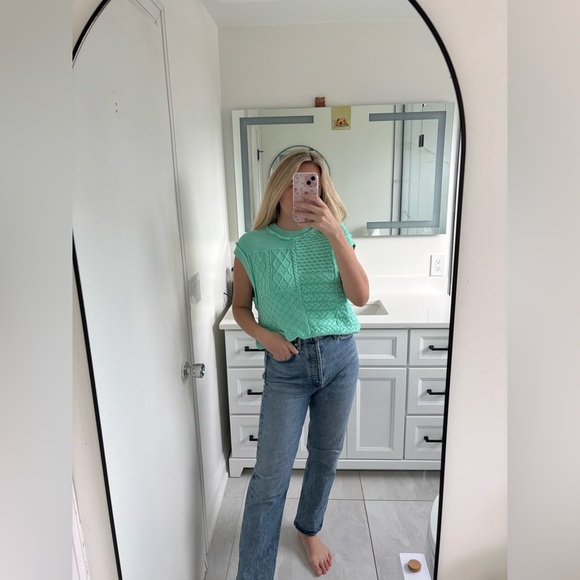 Free People Take The Plunge Vest in Ocean Lily NWT - Picture 9 of 11